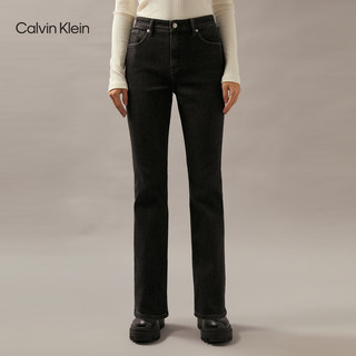 Calvin Klein Jeans24秋季女士ck含羊绒高腰合体修身黑色牛仔裤J224412 1BY-牛仔黑 25