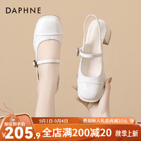 达芙妮（DAPHNE）达芙妮国风单鞋女夏季鞋子女2024凉鞋女玛丽珍女鞋高跟鞋JL 白色 40