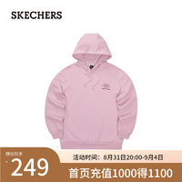 斯凯奇（Skechers）男女款宽松潮流舒适时尚百搭简约L324U099 香芋粉/04QT XXL