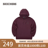 斯凯奇（Skechers）男女款宽松潮流舒适时尚百搭简约L324U099 粉黛色/02C9 XXL