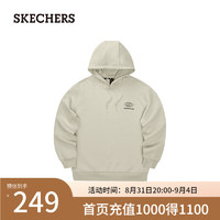 斯凯奇（Skechers）男女款宽松潮流舒适时尚百搭简约L324U099 浅棕色/0046 XXL