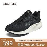 斯凯奇（Skechers）男女鞋2024年夏季款健步鞋加厚中低运动216581 黑色/白色/BKW 43