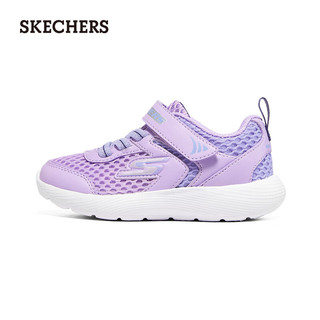 斯凯奇（Skechers）夏季童鞋女童休闲学步鞋小童魔术贴303210N 紫色/浅蓝色/PRLB 21码