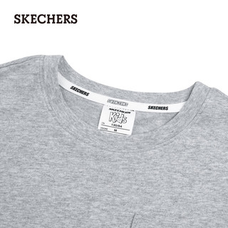 斯凯奇（Skechers）男童女童短袖儿童T恤2024年体恤L224K033 岩石白灰/03VL 5XL