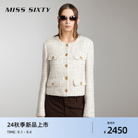 MISS SIXTY2024秋季新款小香风外套女奢雅气质圆领长袖通勤高级感