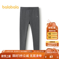 巴拉巴拉儿童加绒打底裤中小童女童保暖裤子秋冬长裤 深花灰00102 110cm