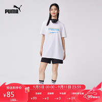 PUMA 彪马 短袖T恤男女休闲印花圆领上衣 GRADIENT LOGO 630113 XS