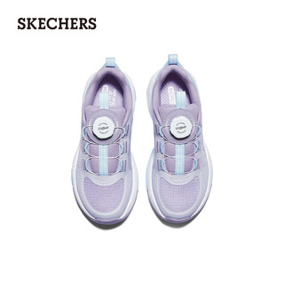 斯凯奇（Skechers）大童旋钮扣运动休闲鞋子319037L 薰衣草色/LAV 27.5码