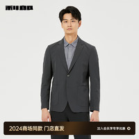 利郎（LILANZ）【24秋季】四面弹西服外套男修身有型商务休闲西装上衣 深灰（24QDX081SA） 190/100A