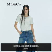MO&Co.×coperni联名2024秋含绵羊毛短袖圆领T恤MBD3TEE009 本白色 M/165