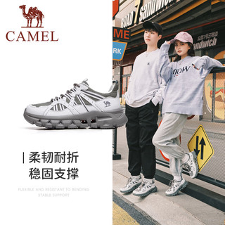 骆驼（CAMEL）2024年女士休闲鞋轻便软底简约舒适户外徒步鞋 G24S342016T 雨雾灰女 39