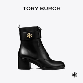 Tory Burch 汤丽柏琦 系带高跟低筒时装靴TB 158802 黑色 006 5  35.5