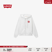 Levi's李维斯24秋季女士简约休闲时尚加绒抽绳连帽卫衣外套 白色 A9416-0000 L