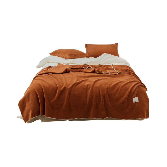 POLDAUN 普利顿 高级感牛奶绒沙发盖毯华芙格绒毯子午睡毯办公室空调毯子