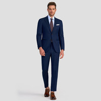 蓝豹（LAMPO）【24AM】男士经典商务西裤中蓝丝毛混纺光泽细腻商务直筒西裤 中蓝 82