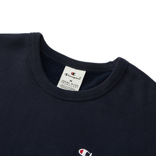 Champion刺绣草写logo加绒卫衣 藏青色 2XL