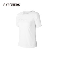 斯凯奇（Skechers）夏季同款简约百搭T恤短袖P224W096 亮白色/0019 2XL