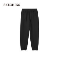 斯凯奇（Skechers）裤子女款休闲宽松L324W095 碳黑/0018 XXL