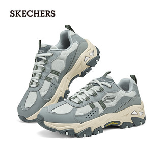 斯凯奇（Skechers）男鞋时尚休闲老爹鞋复古户外鞋237420 浅灰色/LTGY 43