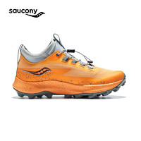 saucony 索康尼 游隼13越野跑鞋女户外减震耐磨跑步鞋女子徒步登山运动鞋女 黄灰 37