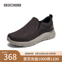 斯凯奇（Skechers）男士复古时尚健步鞋216802 棕色/BRN 45.5