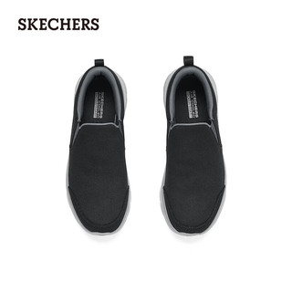 斯凯奇（Skechers）男士复古时尚健步鞋216802 黑色/灰色/BKGY 41