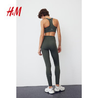 H&M【 MOVE DryMove™】女士裤干爽透气骑行运动长裤1202401 深卡其绿 170/100 XL