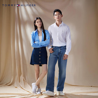                                     TOMMY HILFIGER【柔软府绸】24秋冬男女同款... 【纯色绣标衬衫】-白色YCI XS （：100-120斤）