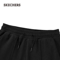 斯凯奇（Skechers）2024女子运动长裤中腰修身华夫格P424W037 碳黑/0018 S