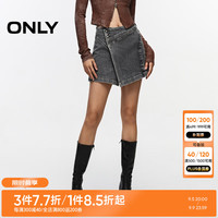 ONLY2024秋季时尚百搭水洗高腰裙裤短裤牛仔裤女|124343002 J35 复古牛仔 160/64A/S