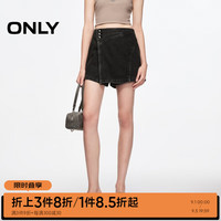 ONLY2024秋季时尚百搭水洗高腰裙裤短裤牛仔裤女|124343002 J09 深牛仔灰色 160/64A/S