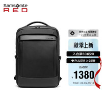 Samsonite 新秀丽 双肩包男 大容量背包商务15.6英寸电脑包旅行包 黑色 HS8