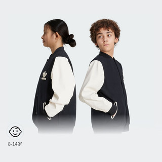 adidas梭织运动保暖棉服男大童儿童秋冬阿迪达斯三叶草 黑色 140CM