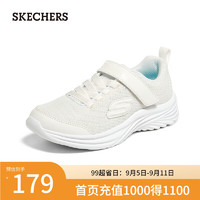 斯凯奇（Skechers）休闲鞋大童时尚透气运动鞋302450L 白色/WHT 34码