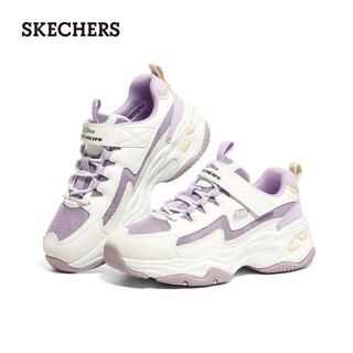 斯凯奇（Skechers）女中大童舒适休闲运动鞋302562L 白色/薰衣草色/WLV 38码