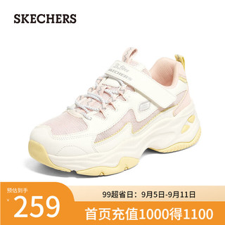 斯凯奇（Skechers）女中大童舒适休闲运动鞋302562L 白色/粉色/WPK 37码