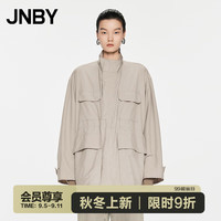 江南布衣 JNBY24秋风衣立领长袖H型5O7910630 060/卡其灰 M