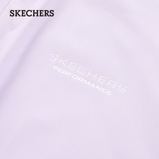 斯凯奇（Skechers）2024男女针织连帽外套防晒吸湿P224W168 云雾紫/02PM XXL