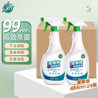 JOBY 巧白 84消毒液消毒水衣物漂白水除菌液去霉家用工业商用环境含氯清洁剂 484ml免稀释84喷雾*24瓶