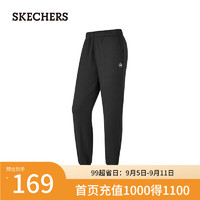 斯凯奇（Skechers）男女款针织长裤P424W156 碳黑/0018 XL