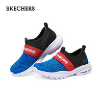 斯凯奇（Skechers）季男童一脚蹬易穿脱舒适中大童405215L 宝蓝色/黑色/RYBK 33码