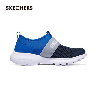 斯凯奇（Skechers）季男童一脚蹬易穿脱舒适中大童405215L 海军蓝色/蓝色/NVBL 33.5码