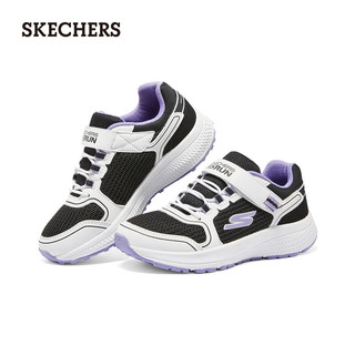 斯凯奇（Skechers）中大童轻质舒适缓震运动鞋319033L 黑色/白色/BKW 34码