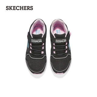 斯凯奇（Skechers）中大童轻质舒适缓震运动鞋319033L 黑色/薰衣草色/BKLV 34码