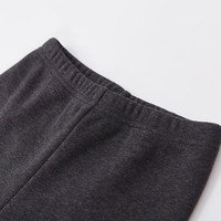 笛莎（DEESHA）童装女童冬日加绒罗纹打底裤2024秋冬季小女孩休闲运动长裤 深灰 130