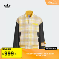 adidas花栗鼠奇奇蒂蒂印花运动夹克外套男大童秋冬阿迪达斯三叶草 黄/碳灰 158CM