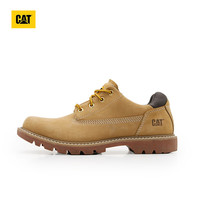 CAT 卡特彼勒 男女同款户外牛皮低帮休闲鞋情侣同款黄靴 黄色 36