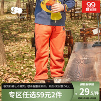 丽婴房（Les enphants）童装男童针织长裤婴幼儿男小童时尚休闲运动儿童裤子春款 橙红 80cm/1岁