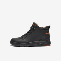 Bata休闲靴女2024冬季商场牛皮通勤百搭时尚时装靴ATK51DD4 黑色 34