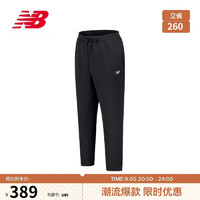 new balance 休闲裤男款24年休闲舒适简约春夏直筒运动裤AMP41143 BK S